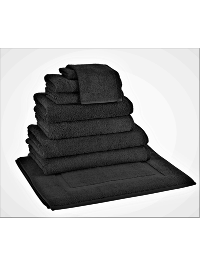 Classic Turkish Towels Arsenal 9 Pc Towel Set With Bathmat In Black