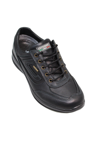 Grisport Mens Airwalker Leather Walking Shoes In Black