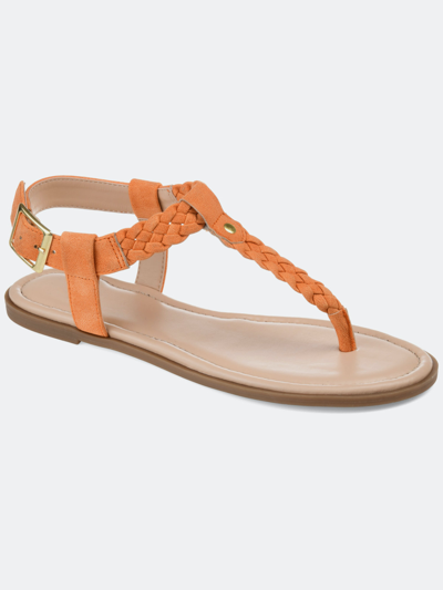 Journee Collection Collection Women's Tru Comfort Foam Genevive Sandal In Orange