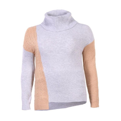 Adyson Parker Asymmetrical Pullover Sweater In Perfect Camel Combo