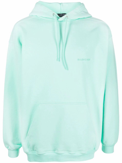 Balenciaga Men's  Green Cotton Sweatshirt