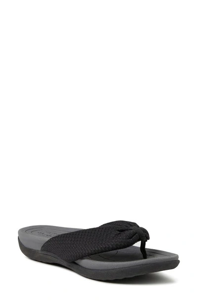 Original Comfort By Dearfoams Low Foam Flip-flop Sandal In Black