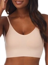 On Gossamer Cabana Cotton Blend Seamless Cropped Bra In Champagne
