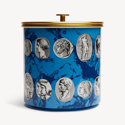 Fornasetti Cammei 冰桶 In White/black/light Blue