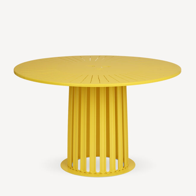 Fornasetti Outdoor Table Ara Solis In Yellow