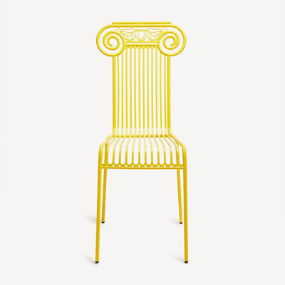 Fornasetti Oudoor Chair Capitellum In Yellow