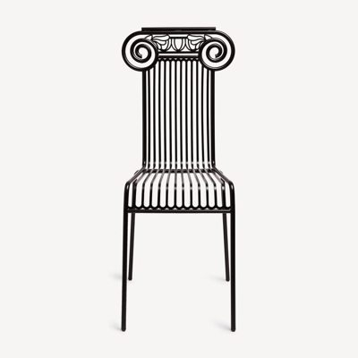 Fornasetti Oudoor Chair Capitellum In Black