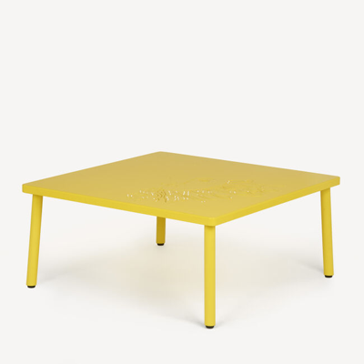 Fornasetti Outdoor Table Solitario In Yellow