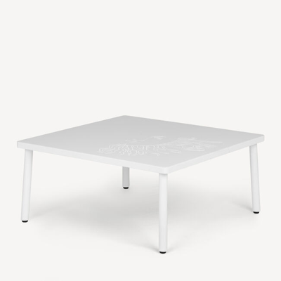 Fornasetti Outdoor Table Solitario In White