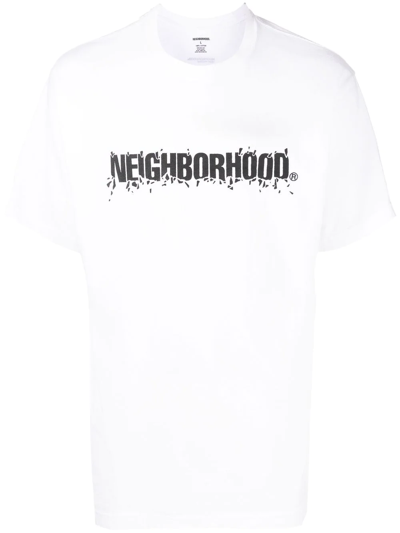 Neighborhood Logo-print T-shirt In White