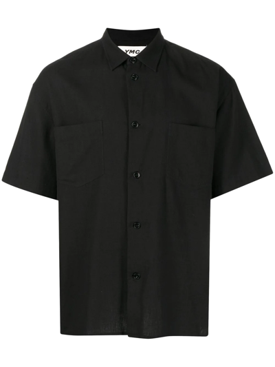 Ymc You Must Create Mitchum Appliquéd Cotton Shirt In Black