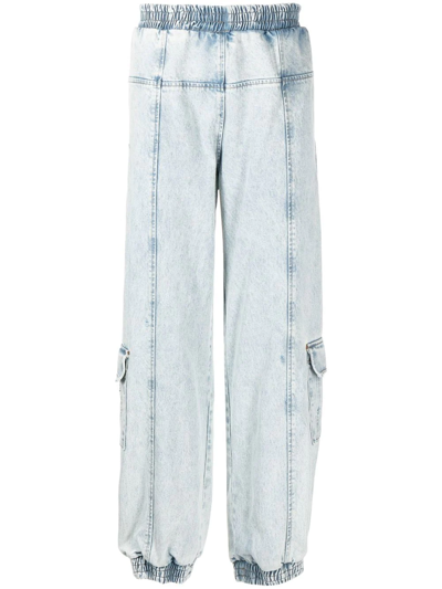 Liberal Youth Ministry Elasticated Washed Jeans In Blau