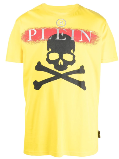 Philipp Plein Short Sleeve T-shirt In Yellow