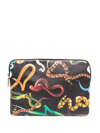 Seletti Snake-print Laptop Case In Black