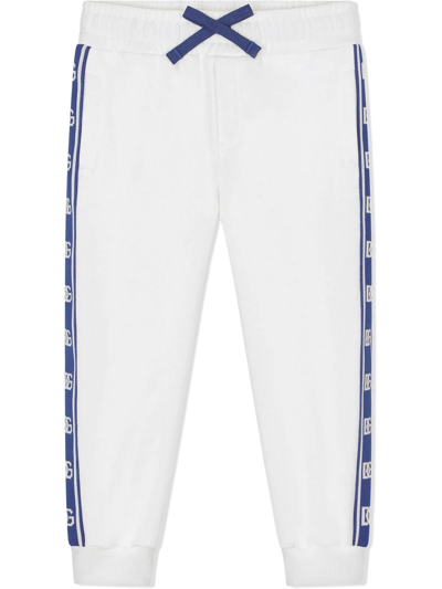 Dolce & Gabbana Kids' Dg Logo-tape Track Trousers In White