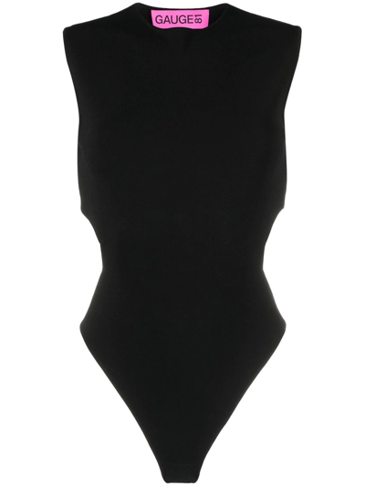 Gauge81 Parla Cutout Jersey Bodysuit In Black