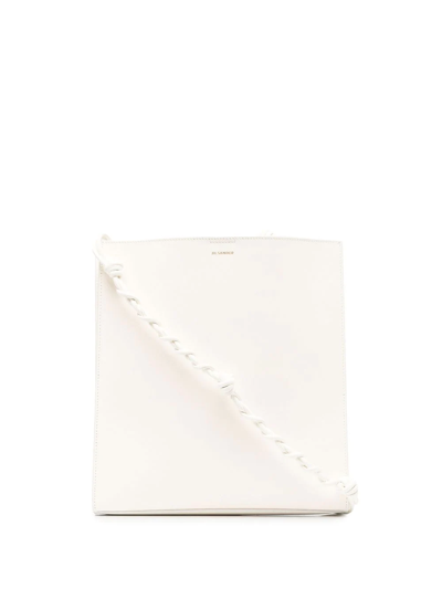 Jil Sander Logo-print Shoulder Bag In Neutrals