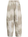 Ganni Curved Shell Trousers In Neutrals