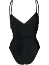 MATTEAU TIE-FASTENING V-NECK ONE-PIECE