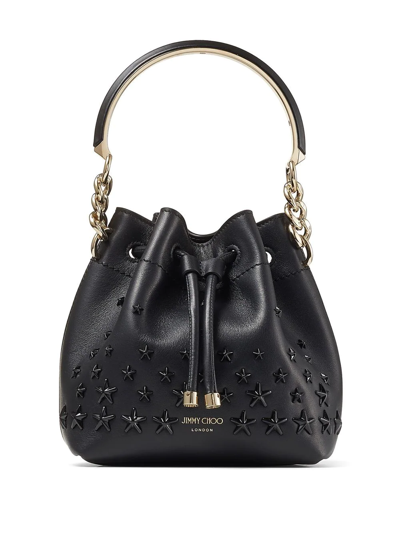 Jimmy Choo Bon Bon Bucket Bag In Black