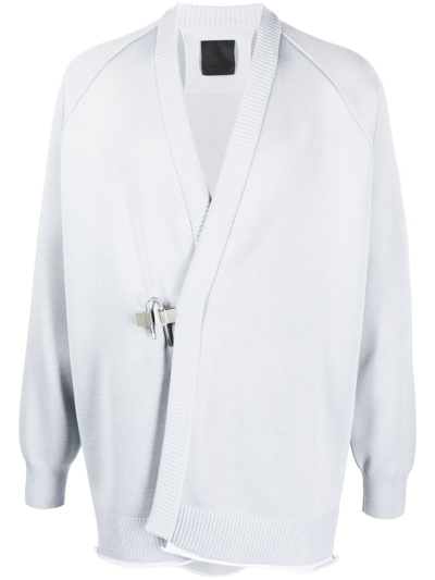 Givenchy Embellished Wool And Silk-blend Cardigan In Gray