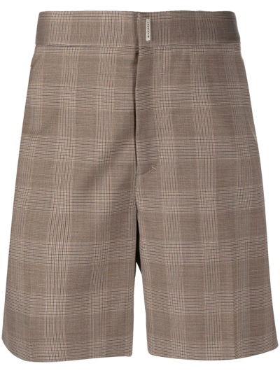 Givenchy Plaid Tailored Shorts In Neutrals