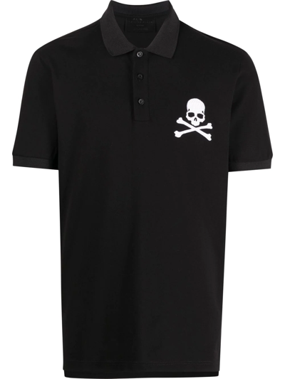Philipp Plein Short Sleeve Polo Shirt In Black
