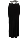 Christopher Esber Black Loophole Midi Skirt In Black