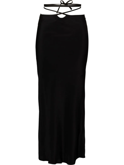 Christopher Esber Black Loophole Midi Skirt