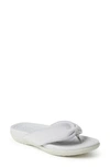 Original Comfort By Dearfoams Low Foam Flip-flop Sandal In Silver