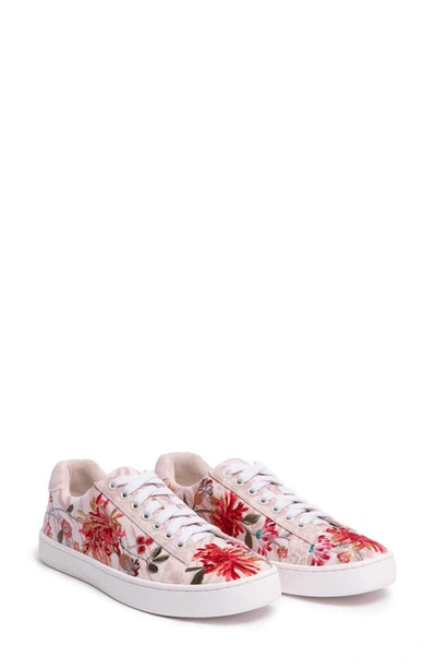 Johnny Was Jayla Floral Embroidered Low-top Sneakers In Multi