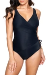 Miraclesuit Razzle Dazzle Eclat One-piece Swimsuit In Black