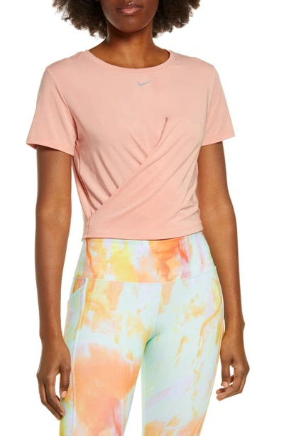 Nike One Luxe Dri-fit Top In Lt Madder Root