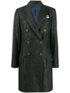 BRUNELLO CUCINELLI BRUNELLO CUCINELLI WOMEN'S BLUE COTTON COAT