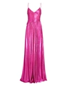 Retroféte Doss Wrap-effect Pleated Lamé Gown In Pink