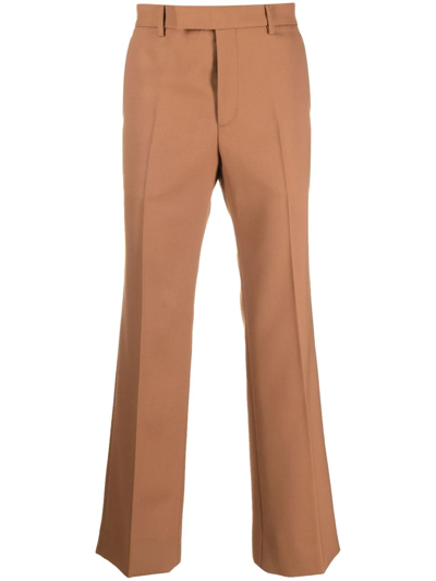 Gucci Flared Tailored Trousers In 褐色
