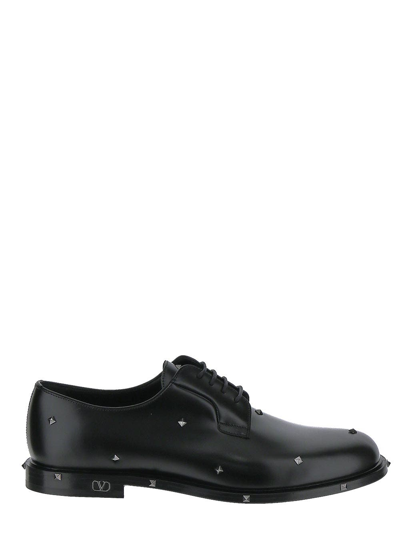 Valentino Garavani Black Derby Shoes