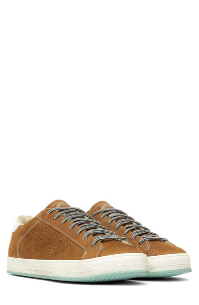 P448 John Faux Shearling Lined Leather Sneaker In Cookie
