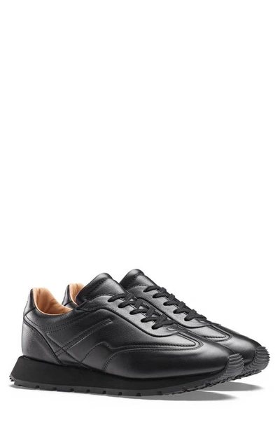 Koio Men's Retro Runner Leather Low-top Trainers In Shadow