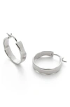 Monica Vinader Sterling Silver Siren Muse Wave Small Hoop Earrings In Sterling Silver