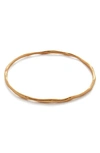 Monica Vinader Gold Siren Muse Bangle In 18ct Gold On Sterling S