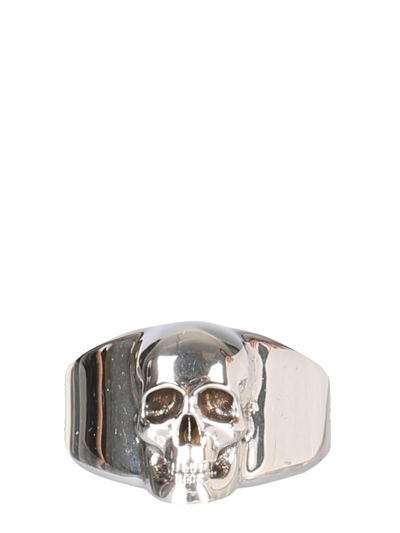 Alexander Mcqueen Skull Ring In Silver