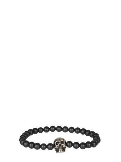 Alexander Mcqueen Skull Bracelet In Black