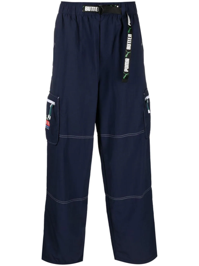 Puma X Butter Goods Straight-leg Trousers In Blue