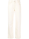 Giuliva Heritage Straight Leg Trousers With Five Pockets In Weiss