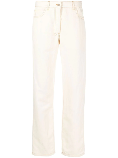Giuliva Heritage Thedan High-rise Straight Jeans In Ivory