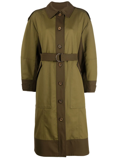 Ulla Johnson Emmanuelle Cotton Trench Coat In Deep Forest