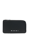 MARNI LOGO-PRINT LEATHER ZIP-AROUND WALLET