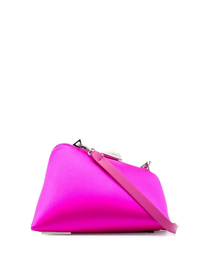 Attico 8.30pm Satin Clutch Bag In Rosa