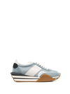 Tom Ford James Raised-sole Suede And Canvas Trainers In Lilla
